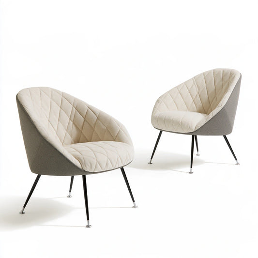 Pair of contemporary gray accent armchairs from decodavenport, stylish and comfortable living room furniture for modern interiors.